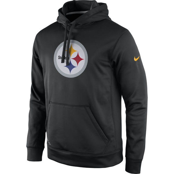 Men Pittsburgh Steelers Nike Practice Performance Pullover Hoodie Black->customized nfl jersey->Custom Jersey